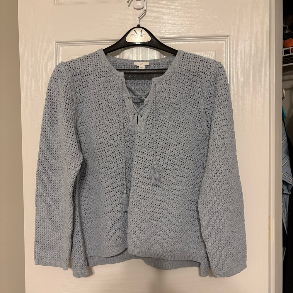 J.Jill Light Blue Lightweight Sweater